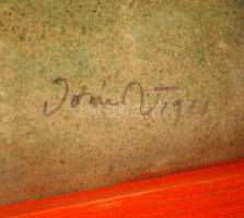 Iványi Ödön (1918-1985): Napkelte. Akvarell, papír, jelzett, üvegezett fa keretben, 40x58 cm