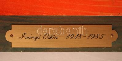 Iványi Ödön (1918-1985): Napkelte. Akvarell, papír, jelzett, üvegezett fa keretben, 40x58 cm