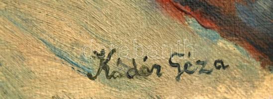 Kádár jelzéssel: Téli táj. Olaj, vászon, jelzett, 31x40 cm