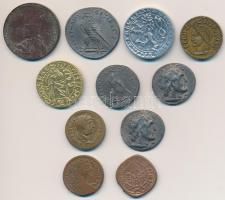 11db-os vegyes szükségpénz, replika és emlékérem tétel T:vegyes 11pcs of diff. replicas, medallions and necessity coins C:mixed