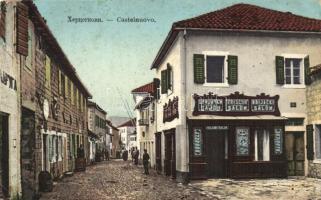 Herceg Novi, Castelnuovo; Holicsky hairdresser salon, street (EK)