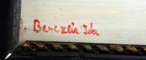 Benczúr jelzéssel: Virágcsendélet. Tempera, papír, üvegezett keretben, jelzett, 20x29 cm