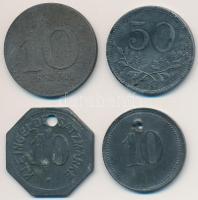 Németország 4db szükségpénz, közte "Naumburg", "Nördlingen", "Mainz" T:2-,3 lyuk Germany 4pcs of necessity coins, between them "Naumburg", "Nördlingen", "Mainz" C:VF,F hole