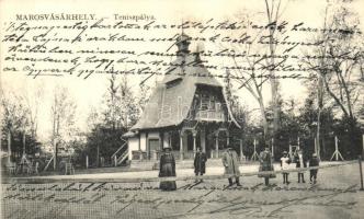 Marosvásárhely, Targu Mures; Teniszpálya, kiadja Porjes S. Sándor / tennis court