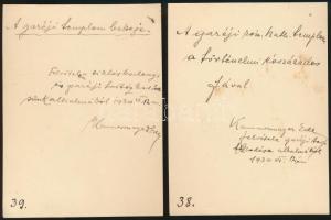 1930 A garéi római katolikus templom és belső tere, történelmi évszázados fával, 2 db, hátoldalon fe...