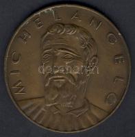 Modern emlékérem "Michelangelo" Br, nagyméretű, eredeti tokban T:2