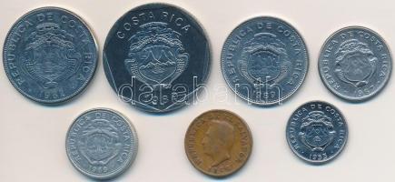 Costa Rica 1953. 5c + 1967. 10c + 1982. 2C + 1989. 25c + 1C + 5C + El Salvador 1966. 1c T:1-,2,2-
C...