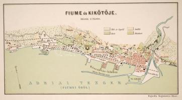Fiume térképe, Gönczy Pál - Kogutowicz Manó: Magyarország megyéinek kézi atlasza. Tervezte: - -, raj...