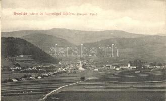 Svedlér, Svedlar; a város és hegységei tájkép, kiadja Szlovik Jenő / panoramic view of the town and the mountains (EK)