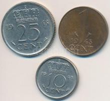 Hollandia 1948. 1c + 10c + 25c "Vilma" T:2
Netherlands 1948. 1 Cent + 10 Cents + 25 Cents...