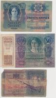 1904. 10K + 1912. 100K + 1913. 20K + 1914. 50K + 1917. 2K, rossz minőségű felülbélyegzésekkel (közte...