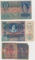 1904. 10K + 1912. 100K + 1913. 20K + 1914. 50K + 1917. 2K, rossz minőségű felülbélyegzésekkel (közte...