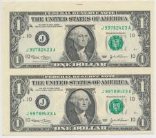 Amerikai Egyesült Államok 2003. 1$ (2x) ívben T:I-,II USA 2003. 1 Dollar (2x) in sheet C:AU,XF