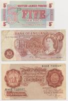 Nagy-Britannia 1950. 10Sh. Szign.: P.S. Beale + 1966-1970. 10Sh. Szign.: J.S.Fforde + Nagy-Britannia / Katonai kiadás 1972. 5P T:III,I Great Britain 1950. 10 Shilling. Sign.: P.S. Beale + 1966-1970. 10 Shilling. Sign.: J.S.Fforde + Great Britain / British Armed Forces 19672. 5 Pence C:F,UNC