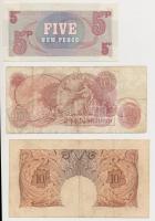 Nagy-Britannia 1950. 10Sh. Szign.: P.S. Beale + 1966-1970. 10Sh. Szign.: J.S.Fforde + Nagy-Britannia...