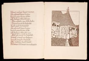 1909 Attila királyról ének, Magyar Iparművészet melléklete szép linómetszetekkel,  pp.:11, 29x22cm