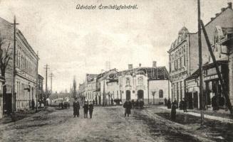 Érmihályfalva, Valea lui Mihai; Főtér, gyógyszertár a Sashoz / main square, pharmacy