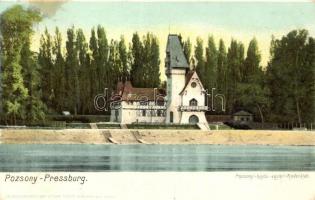 Pozsony, Pressburg; Hajóegylet / Ruderklub, Heliocolorkarte von Ottmar Zieher / rowing club