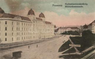 Pozsony, Pressburg; Hadtestparancsnokság, M. kir. folyam- és tengerhajózási részvénytársaság / Militärkommando / military office (b)