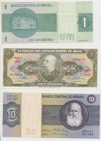 Brazília 1964. 5C + 1979. 10C + 1980. 1C T:II,II-,III
Brazil 1964. 5 Cruzeiros + 1979. 10 Cruzeiros...