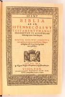 Vizsolyi Biblia 1590 I-II. Hasonmás kiadás, kísérőfüzet nélkül. Bp., 1981, Helikon. Díszes, domborny...