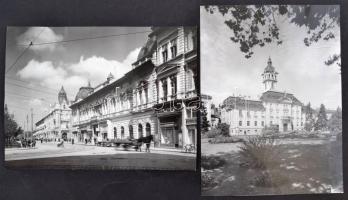 cca 1950-1960 Szeged, Széchenyi tér, 2 db fotó, OMF fényképtár, hátoldalon feliratozva, 16x23 cm