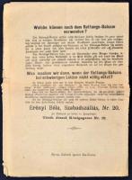 cca 1880-1900 A "Mentő Balzsam" részletes ismertetője, szórólap