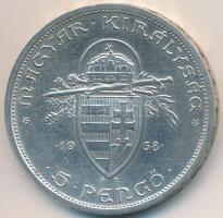 1938. 5P Ag "Szent István" T:2 tisztított
Adamo P8.1