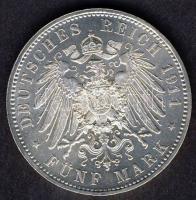 Német Császárság/Bajorország 1911. 5M Ag "90. születésnap" T:1/2