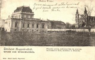 Nagyvárad, Oradea; Püspöki palota, székesegyház és múzeum, kiadja Helyfi László / Bishop's palace, cathedral, museum (fa)