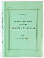 Fáy András: Terve a Pest-megyei köznép számára felállítandó Takarék-pénztárnak. Reprint kiadás. Bp., 1986, ÁKV. Kiadói modern keménykötésben.