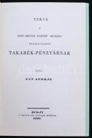 Fáy András: Terve a Pest-megyei köznép számára felállítandó Takarék-pénztárnak. Reprint kiadás. Bp.,...