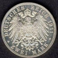 Német Császárság/Bajorország 1911. 2M Ag "90. születésnap" T:exPP