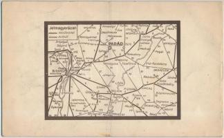 1938 Parád-Gyógyfürdő, fotókkal illusztrált ismertető prospektus, hátoldalán térképpel