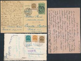 1938-1944 8 db részben cenzúrázott, részben Visszatért bélyegzéssel ellátott lev- és képeslap a Gall...