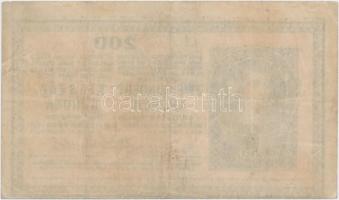 1918. 200K "1009" sima hátlappal, elcsúszott nyomat T:III