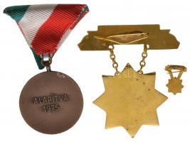 ~1960-1970. "Élelmiszeripar Kiváló Dolgozója" zománcozott fém kitüntetés miniatűrrel erede...