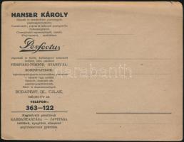 3 db reklámos fejléces papírboríték(Erdős József Hirdető Iroda, Vaco Papírszipka- és Papírnemű Üzem,...