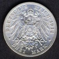 Német Császárság/Württemberg 1914. 3M Ag T:1/2 pici ph