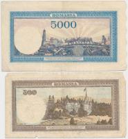 Románia 1941. 500L + 1943. 1000L + 1944. 2000L + 5000L T:III
Romania 1941. 500 Lei + 1943. 1000 Lei...