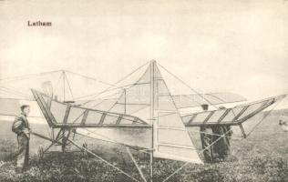 Hubert Latham, aeroplane, montage