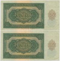 NDK 1948. 50M (2x) sorszámkövetők T:III szép papír
GDR 1948. 50 Mark (2x) sequential serials C:F ni...