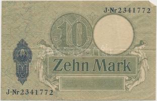 Német Birodalom 1906. 10M 7 jegyű sorszámmal T:III
German Empire 1906. 10 Mark with 7 digit serial ...