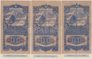 Ausztria 1945. 10Sch 2. kiadás (5x) T:III
Austria 1945. 10 Schilling 2nd issue (5x) C:F