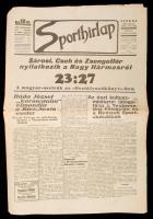 1937 Sporthírlap okt.13-i száma sok érdekes cikkel, pp.:8, 47x31cm