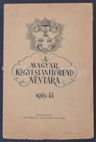 1943-1944 Bp., A Magyar Kegyes Tanítórend névtára, 16p