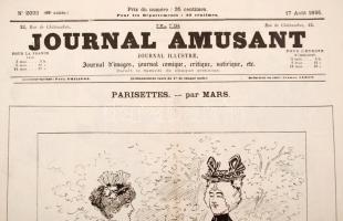 1895/Nr 2033 Journal Amusant, journal humoristique - francia nyelvű vicclap, illusztrációkkal, 8p / ...