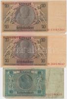 Németország / Weimari Köztársaság 1929. 10M + 20M (2x) + Német 3. Birodalom 1937. 1M + 2M (2x) T:III...