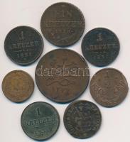 8db-os vegyes magyar és külföldi réz- és bronzpénz tétel, közte Ausztria 1816A 1kr Cu, Egyiptom / Oszmán Birodalom 1862. (1277) 20p Br T:vegyes 8pcs of various copper and bronze coins, including Austria 1816A 1 Kreuzer Cu, Egypt / Ottoman Empire 1862. (1277) 20 Para Br C:mixed