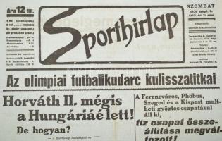 1936 Sporthírlap szept. 5-i száma sok érdekes cikkel, pp.:8, 47x31cm
